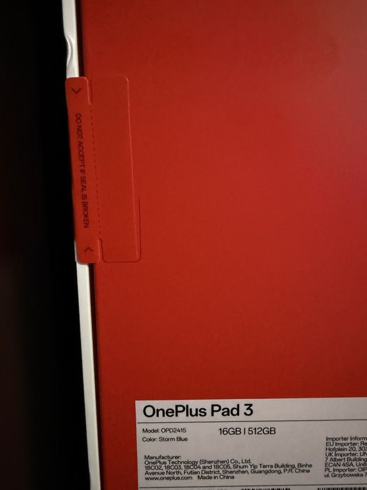 Oneplus Pad 3 16/512GB 13.2’ - Novo/Selado + Capa Original