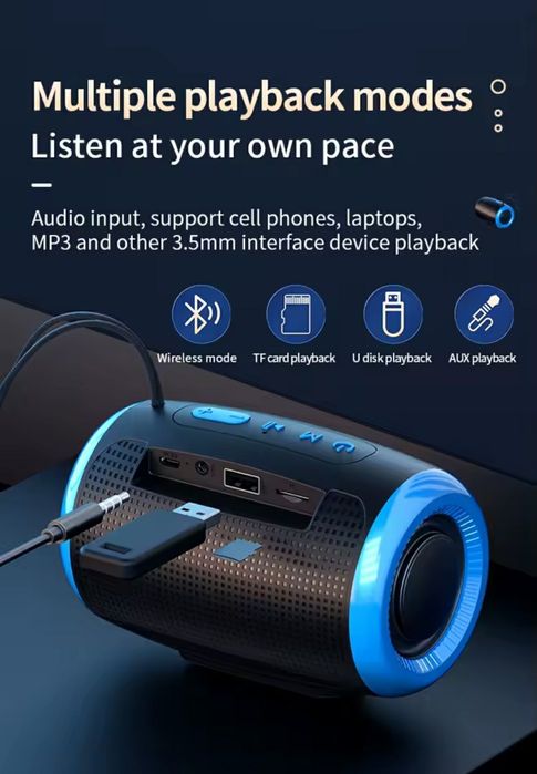 Блютуз колонка Bluetooth Портативна акустика USB Micro usb 3.5 mm jack
