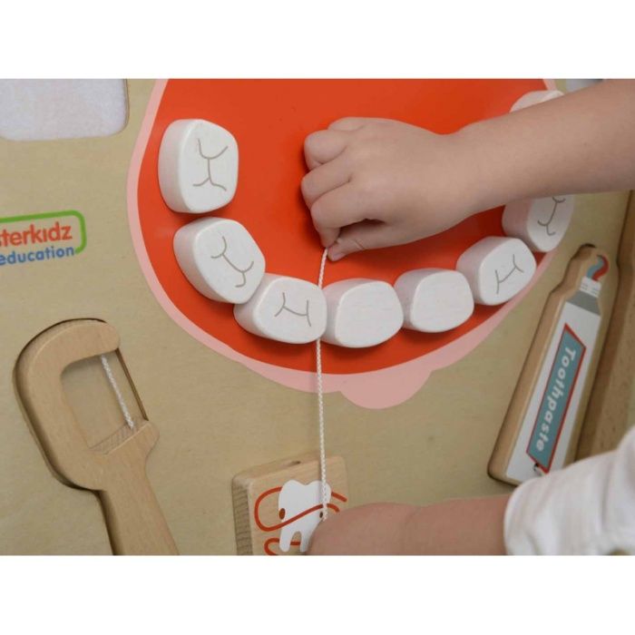 Edukacyjna Tablica Drewniana Masterkidz Higiena Jamy Ustnej dentysta