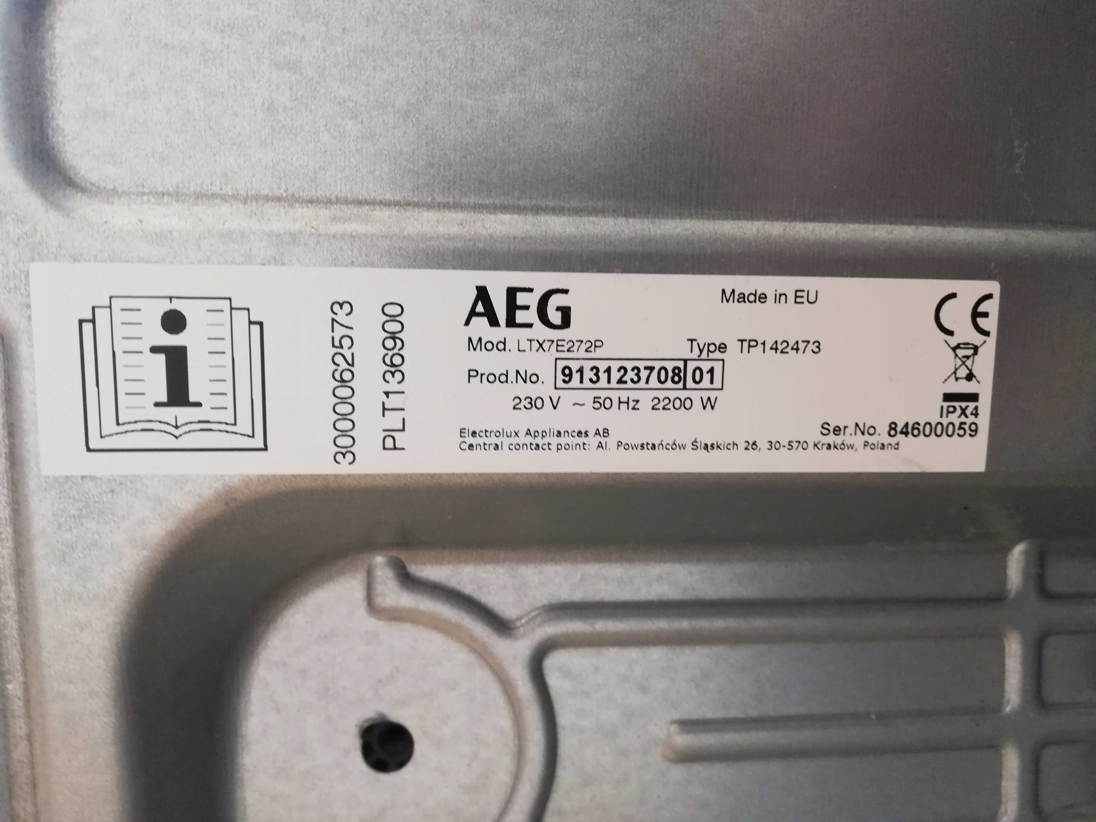 Moduł główny pralki AEG 7000 Series Lavamat LTX7E272P - Pro Steam