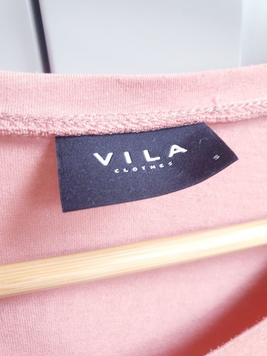 Rożowa koszulka t-shirt Vila S 36 38 oversize