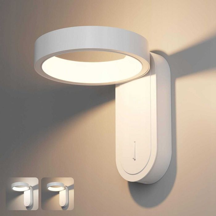 Lampa ścienna LED Kinkiet Obracany 3-4 tys.K 5W Biały - KLIGHTEN