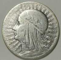 Srebrna moneta 5zł Głowa Kobiety 1932r b.z.