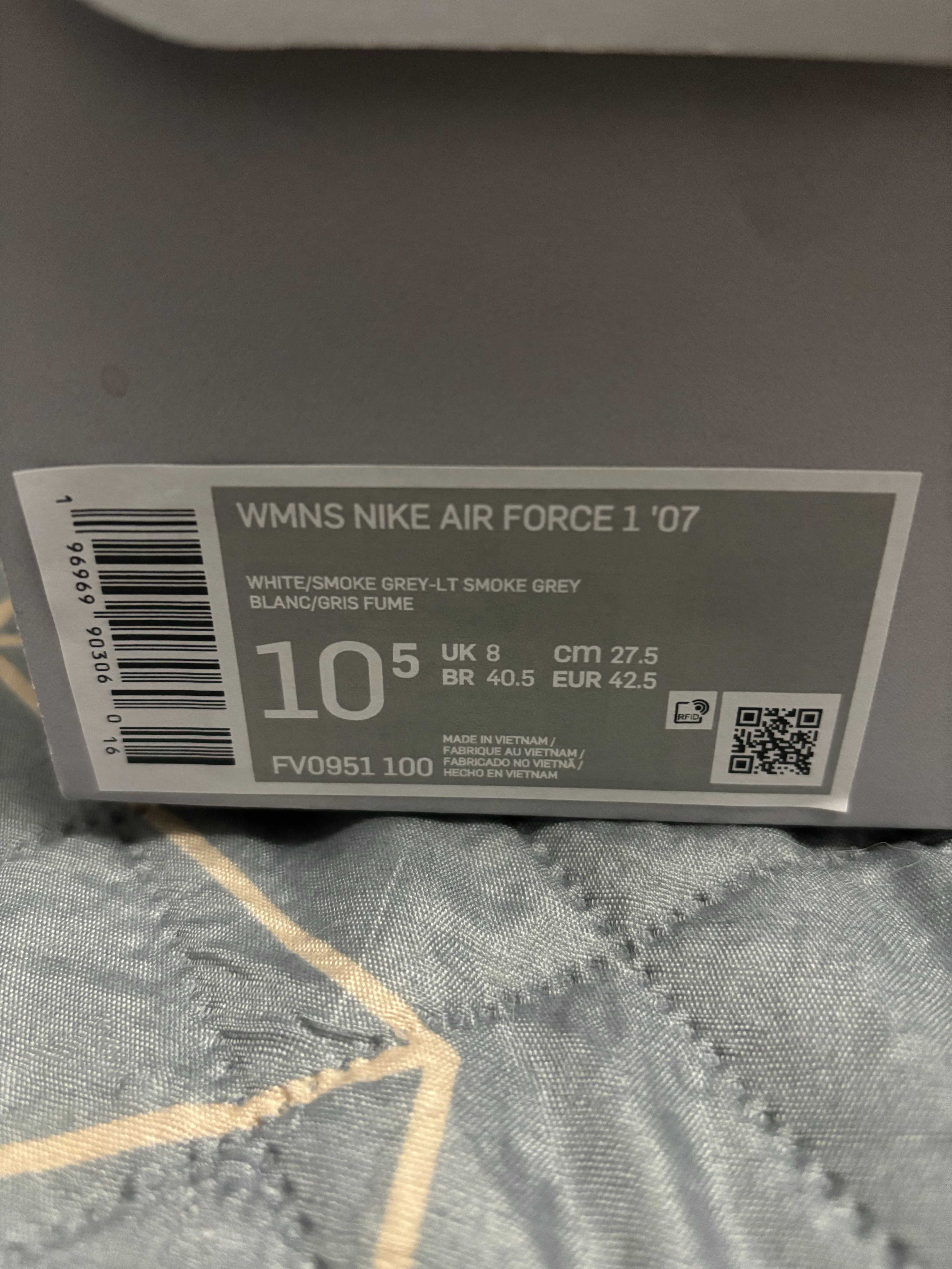 Nowe Nike Air Force 1 ‚07 Unisex 42,5 wkładka 26,7cm gwarancja