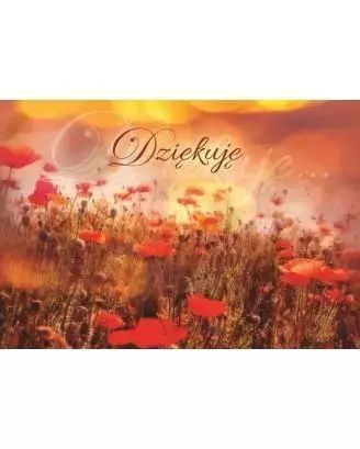 Kartka składana - Dziękuję. Szaron