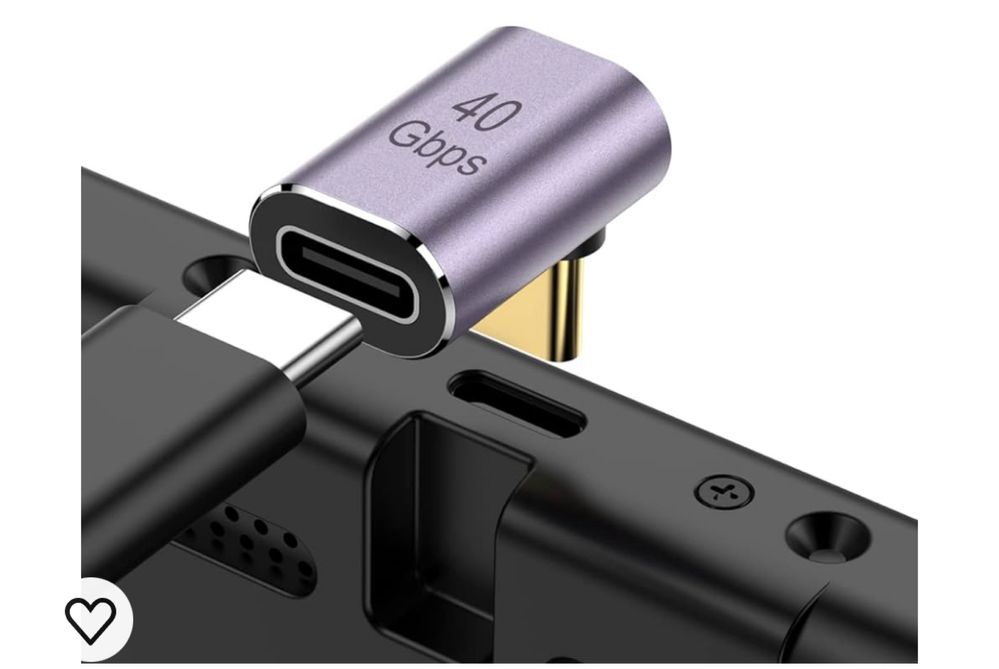 Adapter USB C męski na USB C żeński kątowy NOWY 1 szt