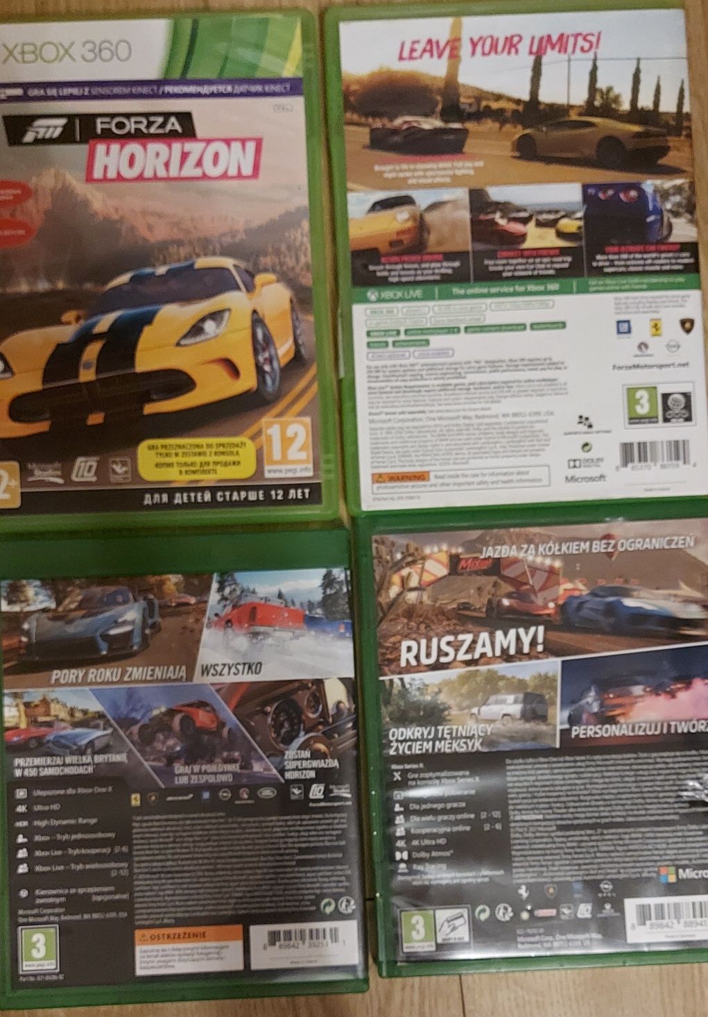 Forza Horizon 1, Horizon 2 , 4, 5, Project Cars 2
