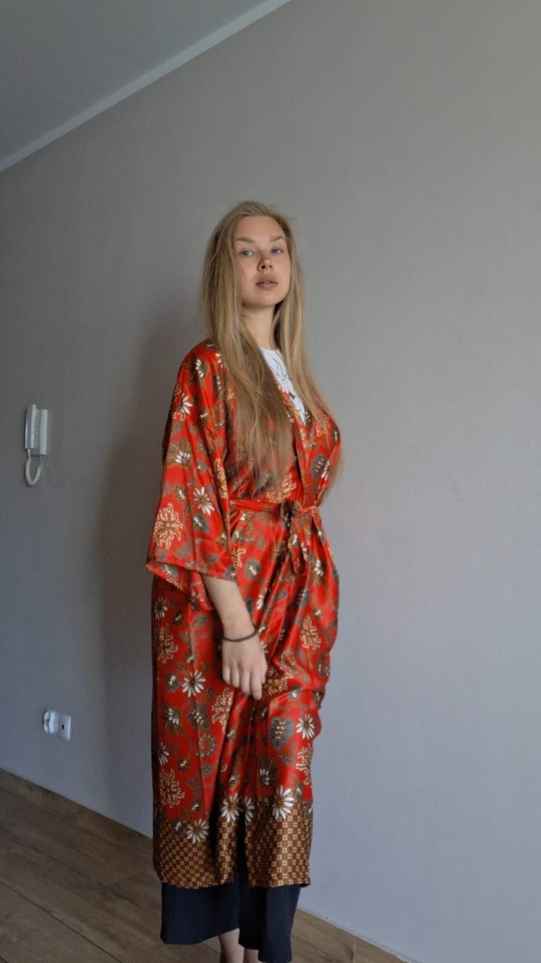 Nowe Kimono z jedwabiu z Bali, orientalne , egzotyczne ,  szlafrok