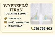 nr.7  Firany- 280x140–taniej!  białe,brąz,zieleń,oranż OSTATNIE sztuki