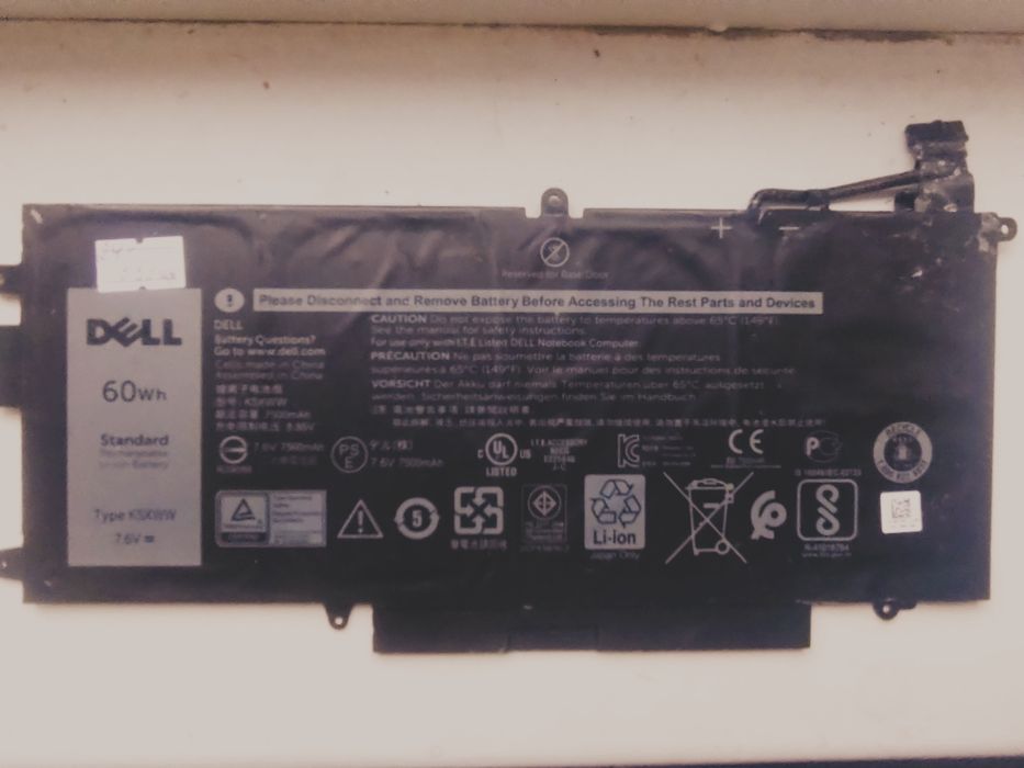 Батарея Dell K5XWW для Latitude 5285, 5289, L3180, 7390