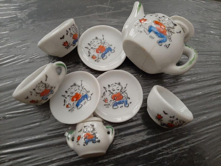 Conjunto de Louça Vintage para Crianças Japan