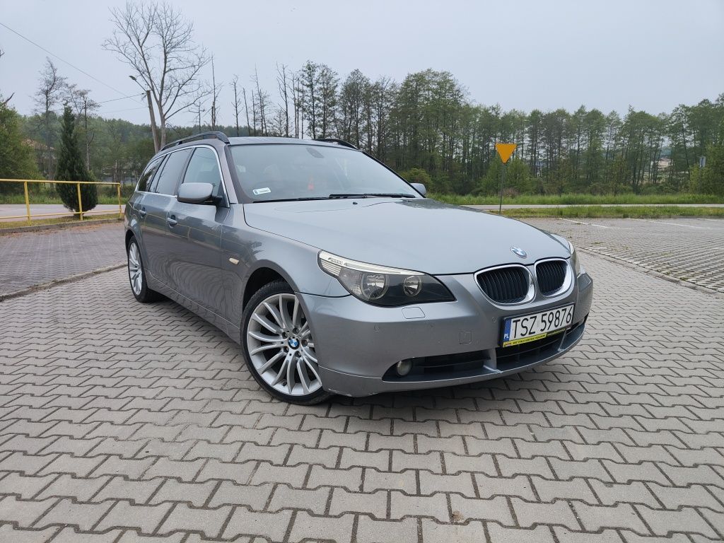 BMW e61 525d 2.5D CHIP 211KM 2004r Automat Skóra ALU 18 ZAMIANA