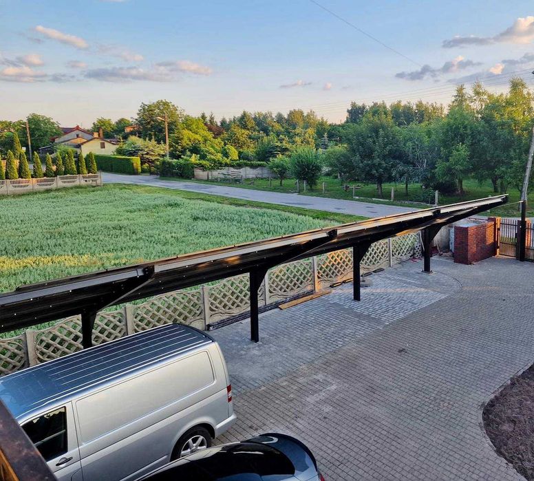 Nowoczesne zadaszenie, carport, wiata garażowa