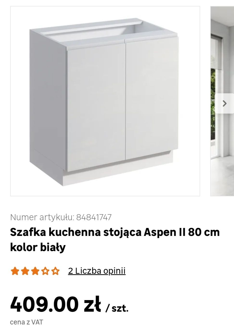 Szafka Aspen 80 cm pod zlew