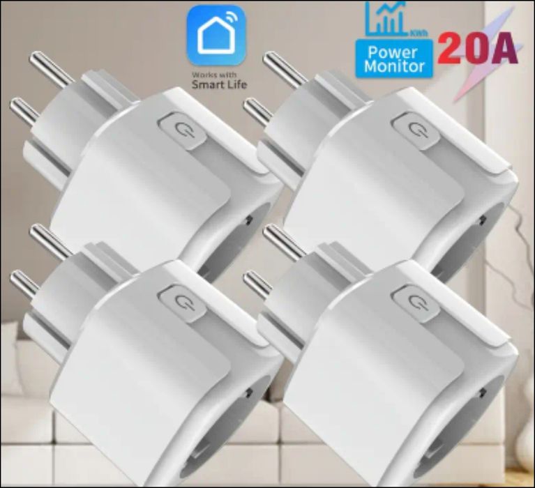 Tomadas inteligentes Tuya c/ monitorização de energia