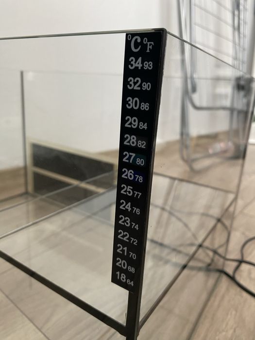 Terrarium z podgrzewaną matą i termometrem
