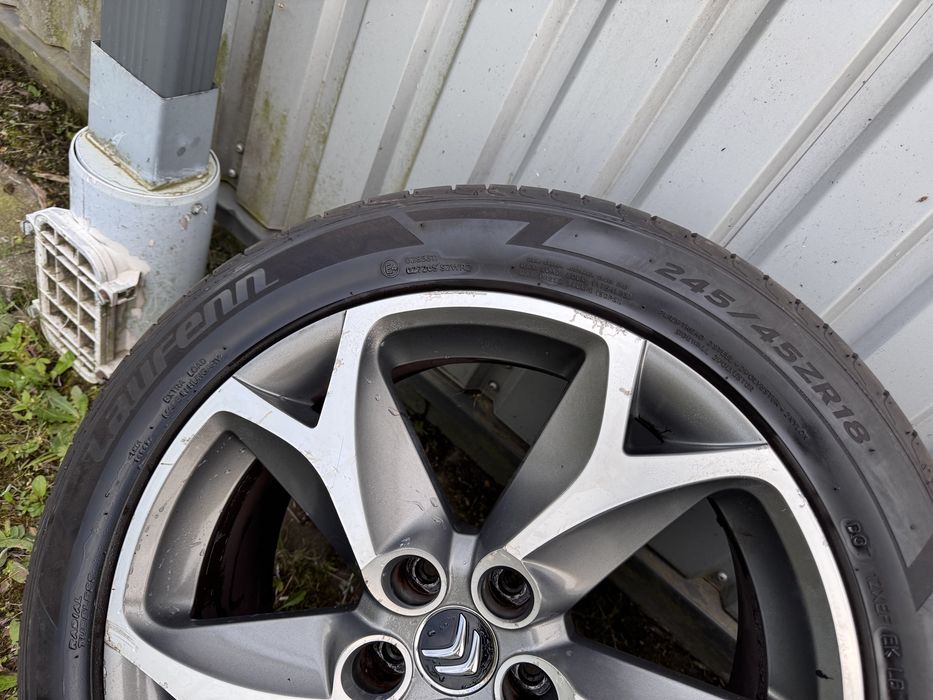 Felgi aluminiowe 18 cali Citroen C5 X7, Peugeot 508 + opony letnie