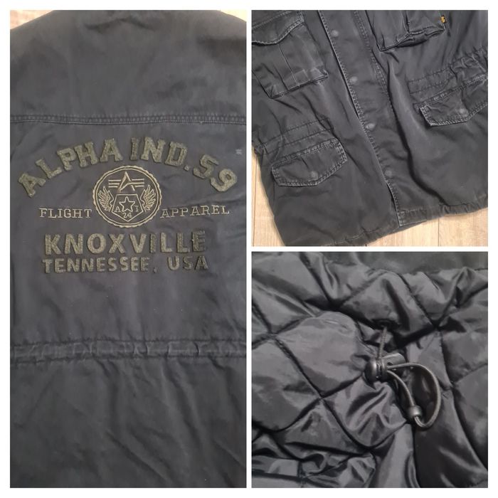 Kurtka Alpha Industries 59. Knoxville. Tennessee USA. Czarna. Vintage