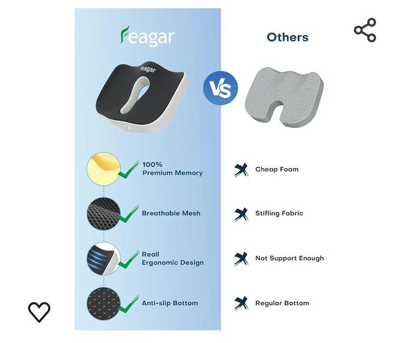 Poduszka siedziska Feagar, poduszki na krzesła z pianki memory na doln