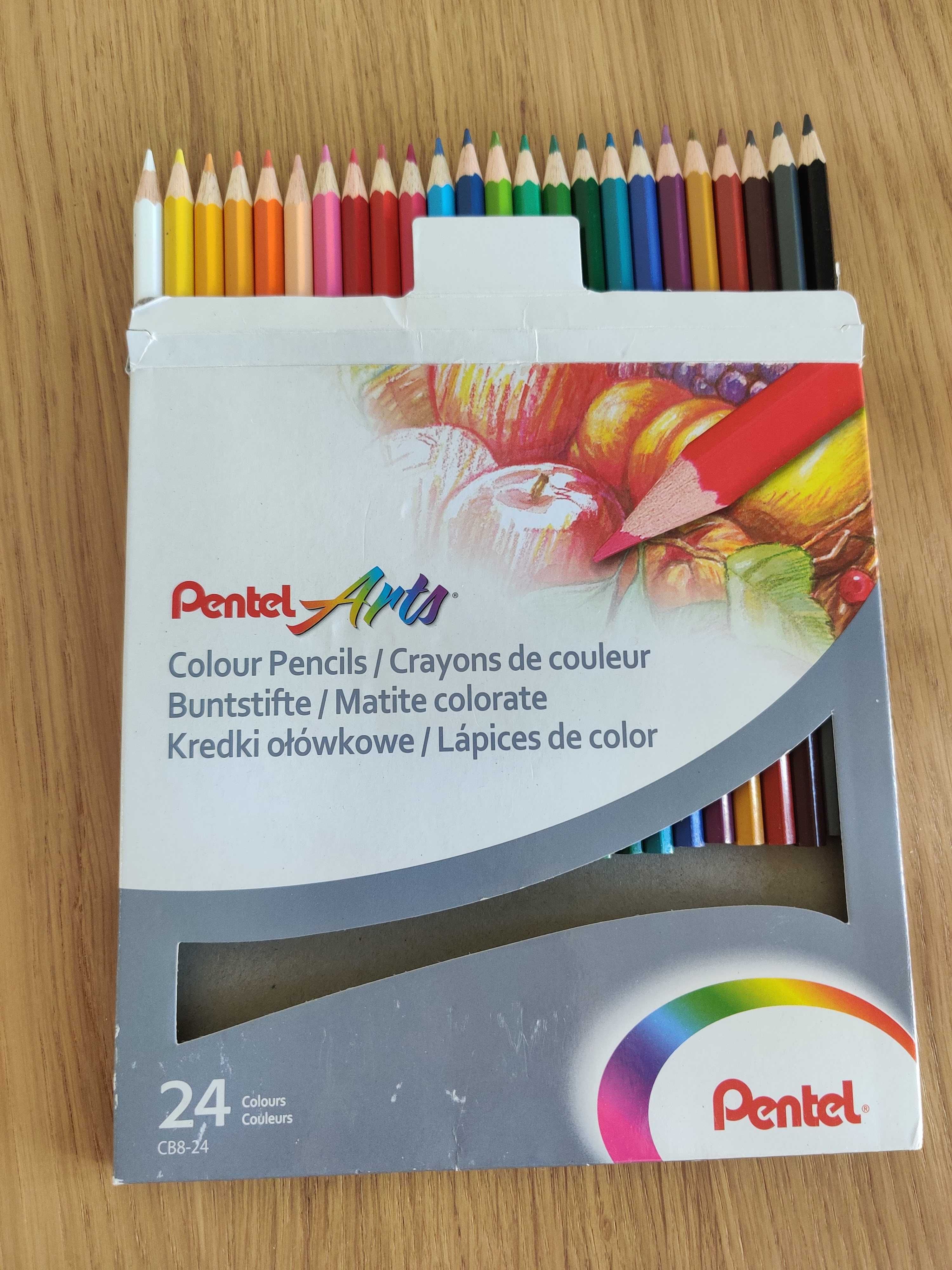 Pentel kredki ołówkowe 24 kolory