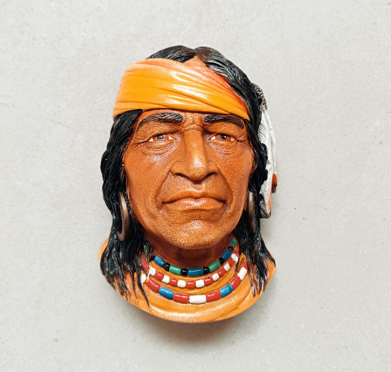 Chalkware Head Sculpture, Navajo - Legends Products, 1984