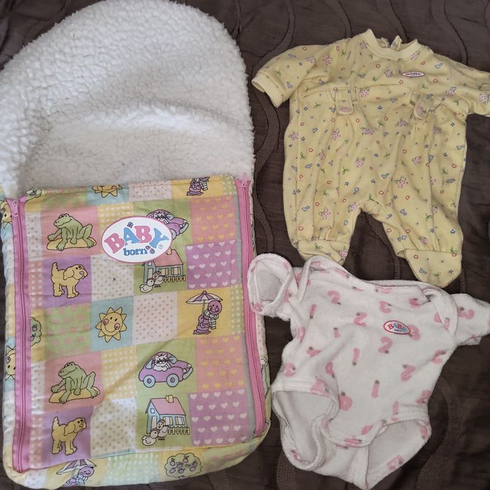 Конверт и одежда для куклы Baby born