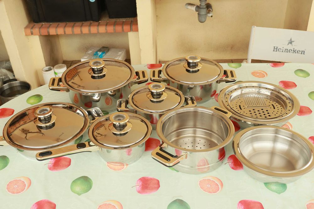 Conjunto Premium BergHOFF Profi-Thermo – 21 Peças em Aço Inoxidável