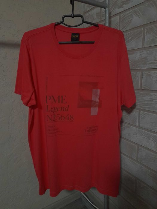 Футболка PME Legend из хлопка с логотипом розовая XL