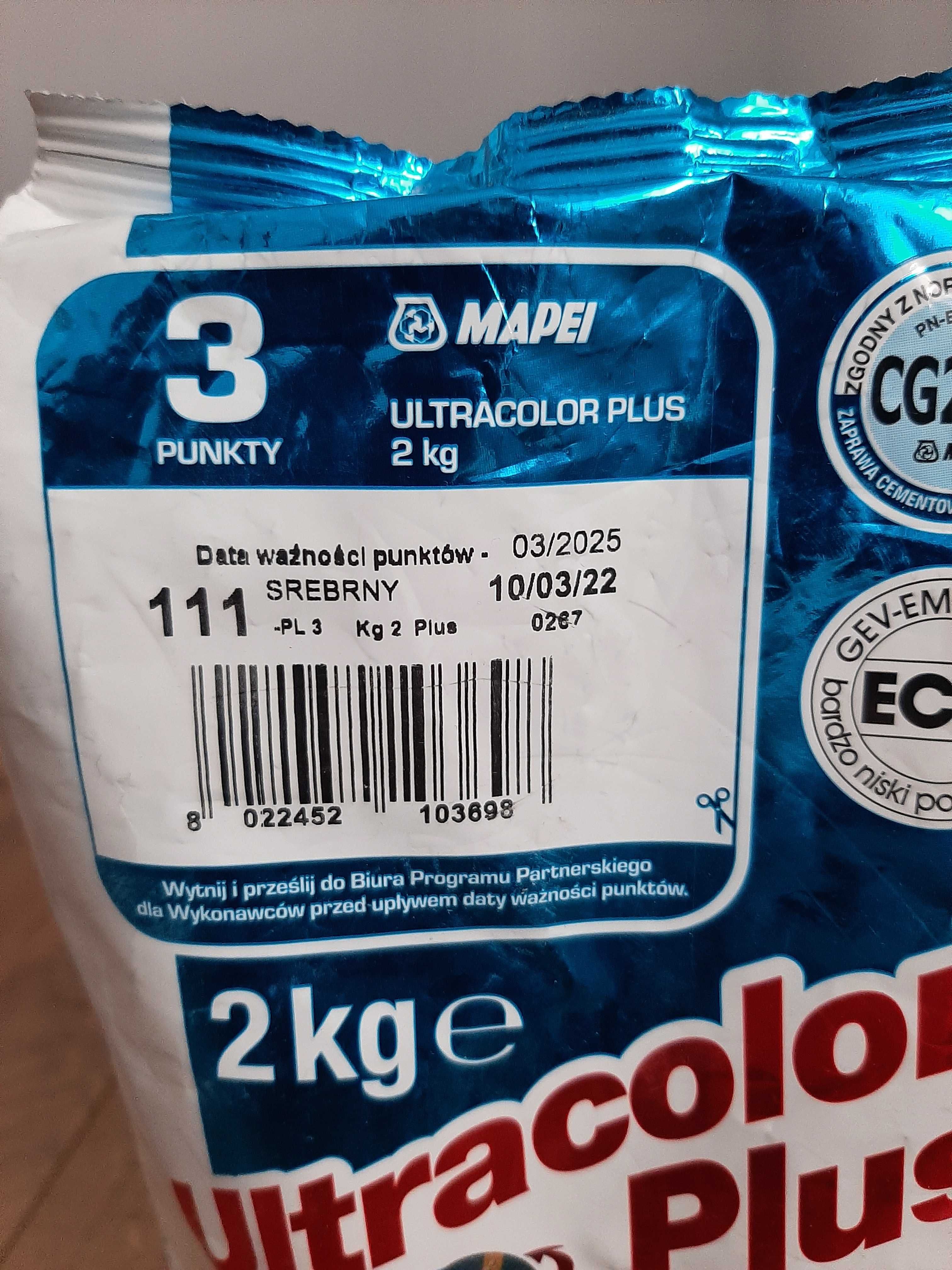 Fuga Mapei Ultracolor Plus - 2 kg - kolor 111 srebrny