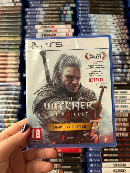 Гра The Witcher 3 на ps5, диск з грою на пс 5, ліцензія