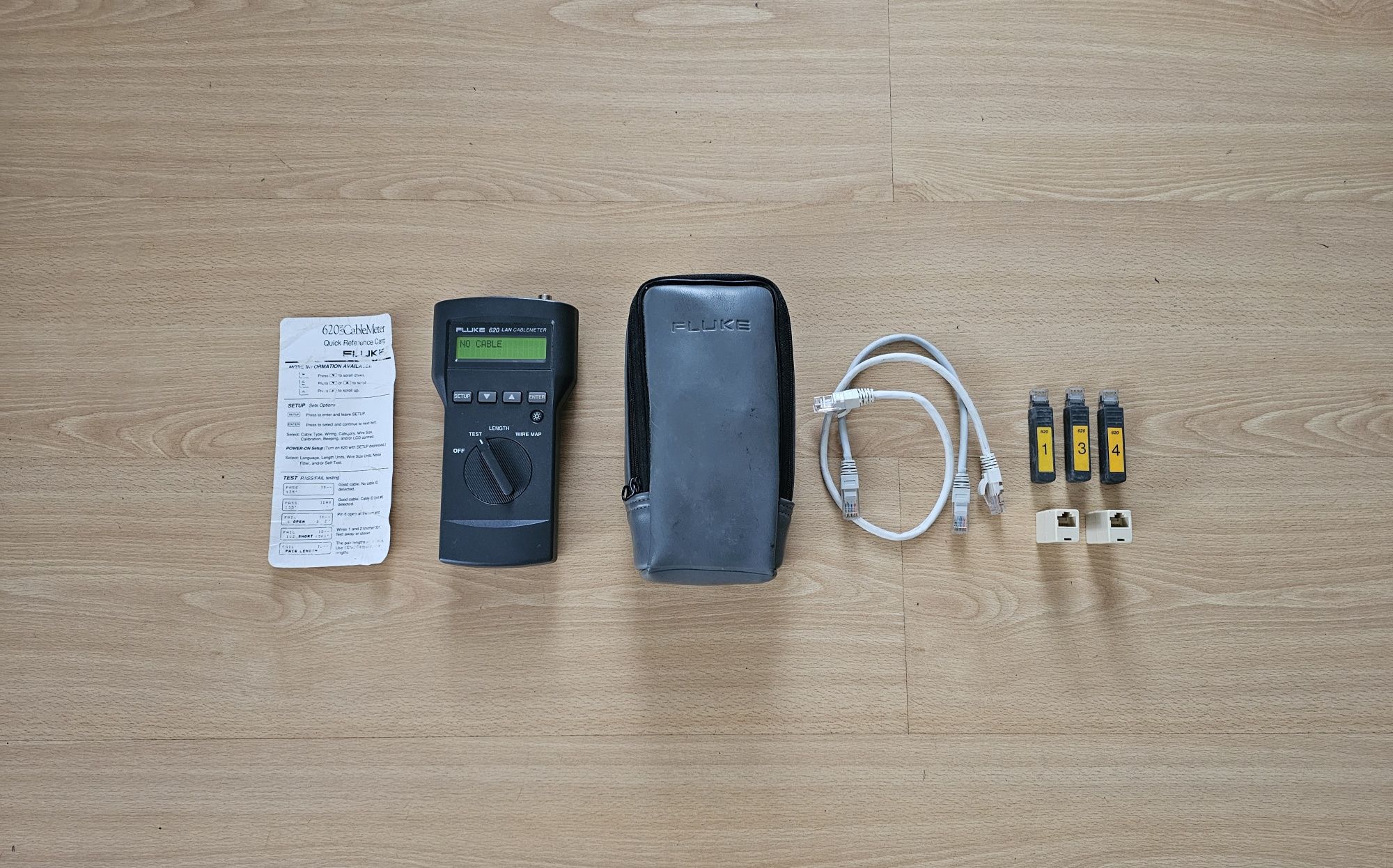 FLUKE 620 LAN CABLEMETER Tester Przewodów +Identyfikatory Zdalne FLUKE
