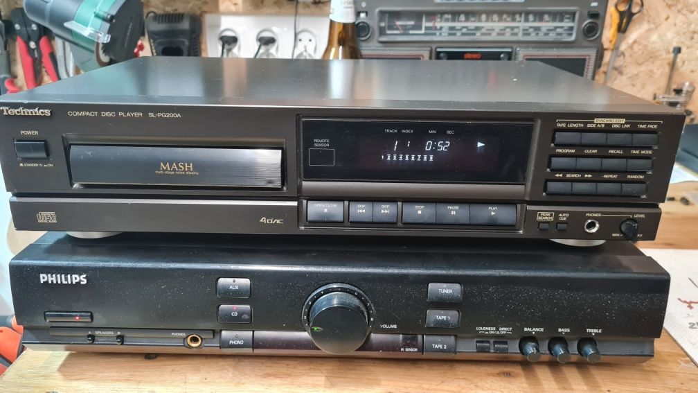 Technics SA-AX530 kino domowe i SL-PG200A.