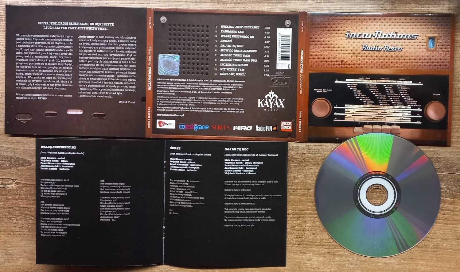 Płyta CD. incarNations - Radio Retro. Maja Kleszcz i Wojtek Krzak.