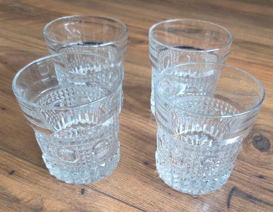 Oryginalne Kryształowe Szklanki Do Whisky PRL 4 sztuki