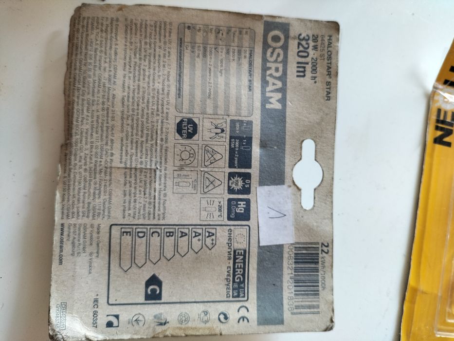 Żarówki halogen 2 szt. Osram 20W 12V + 2 szt. Neolux 12V 10W G4