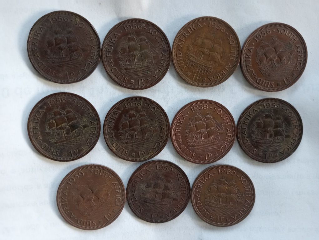 23 moedas África Sul  1954 a 1960
