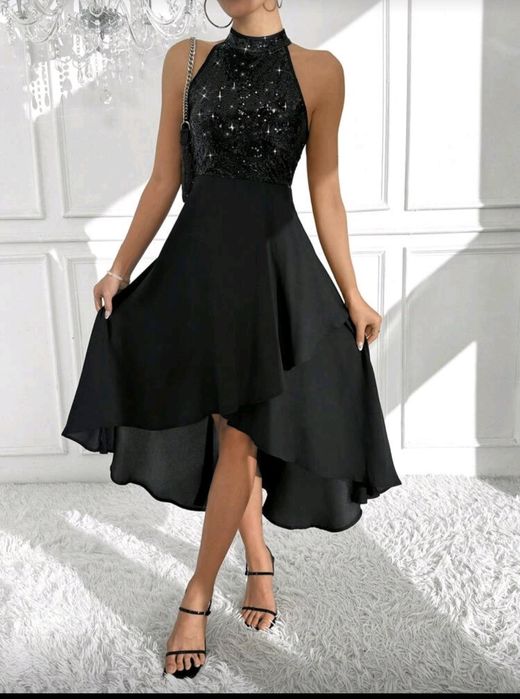 Sukienka sylwestrowa L cekiny