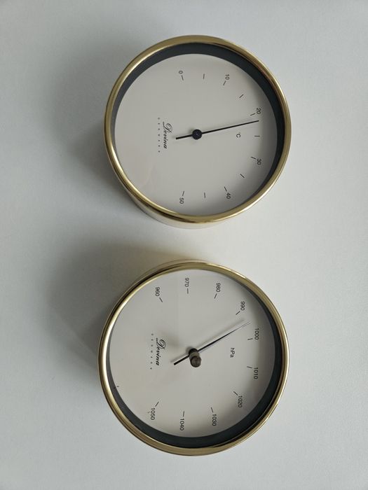 Barometr okrętowy Devina termometr mosiężny