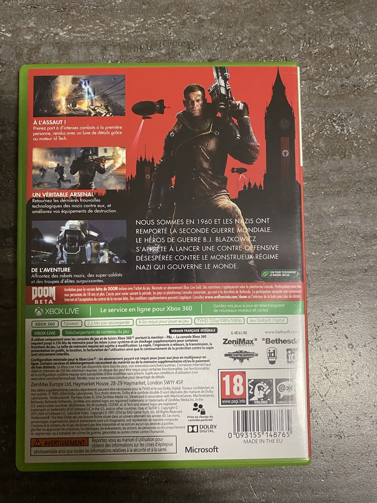 Wolfenstein the new order xbox360 pl full zestaw occupied edition