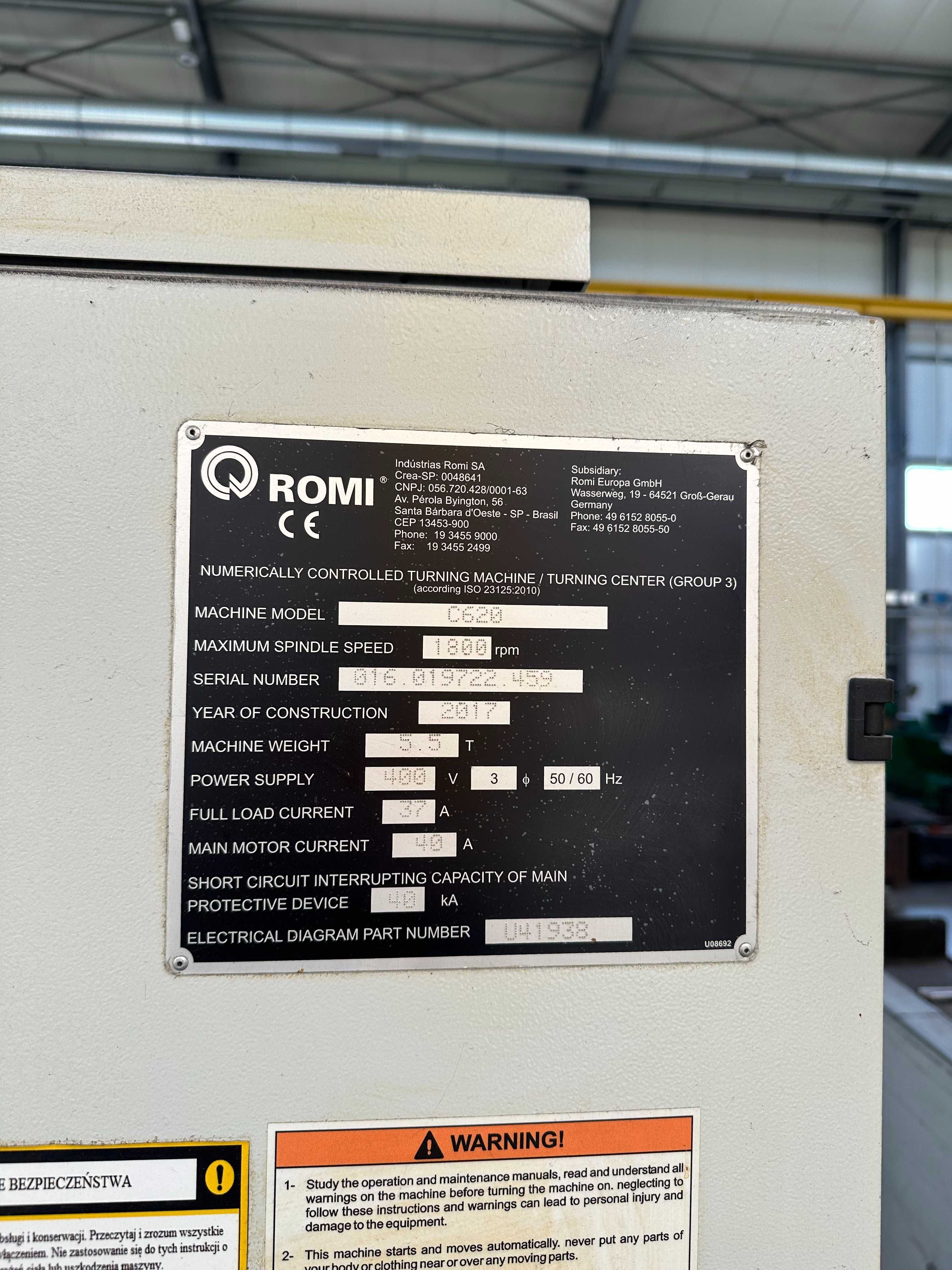 Tokarka CNC Romi C620