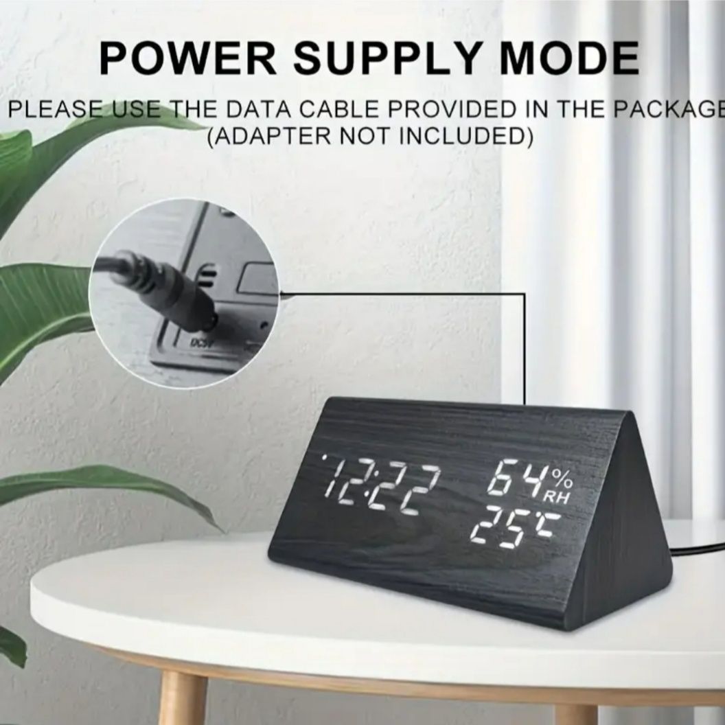 Zegar biurkowy LCD na baterie