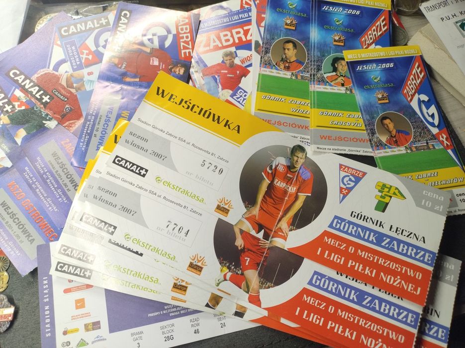 Górnik Zabrze bilety karnety ok 60 sztuk od 2004 roku