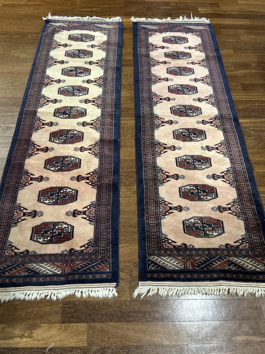 Tapetes bukhara, originais em pura lã feito à mao, lavado, 152x48
