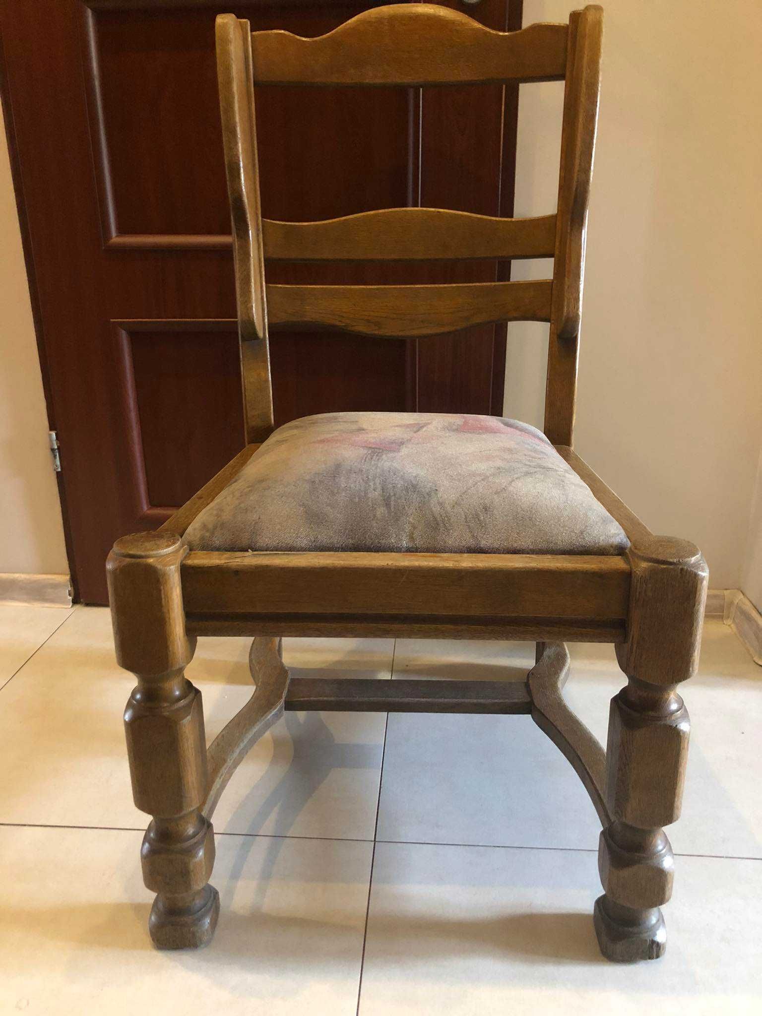 krzesło dębowe PRL Gościcińska Fabryka Mebli