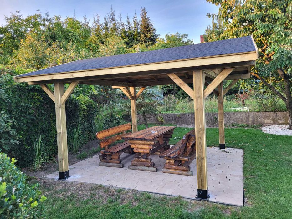 Altana, carport, wiata garażowa, zadaszenie, CENA!! 3x4m słup 12x12cm