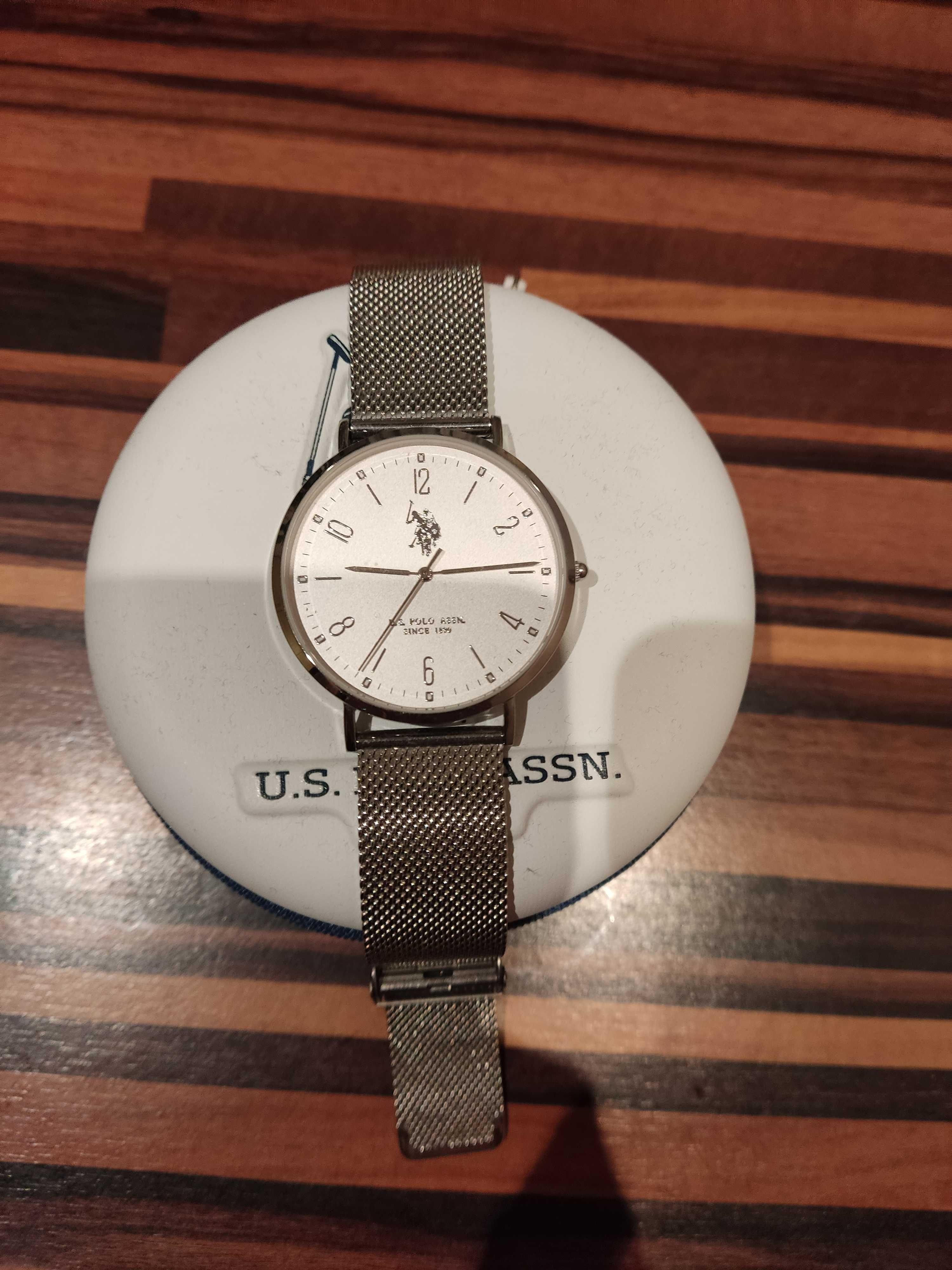 Zegarek męski klasyczny srebrny na bransolecie U.S. POLO ASSN