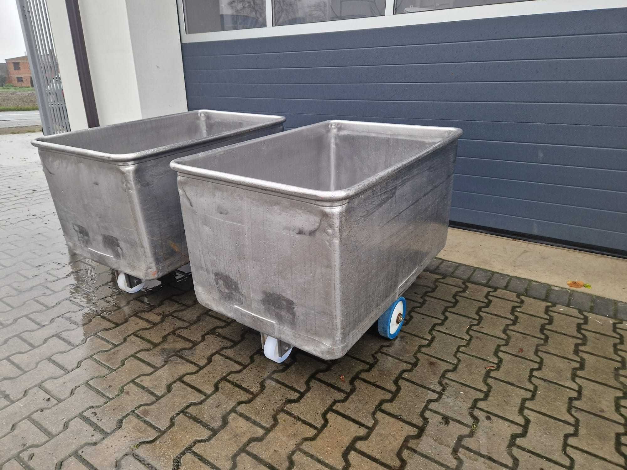 Zbiornik cymber na kółkach wanna pojemnik stal nierdzewna ko
