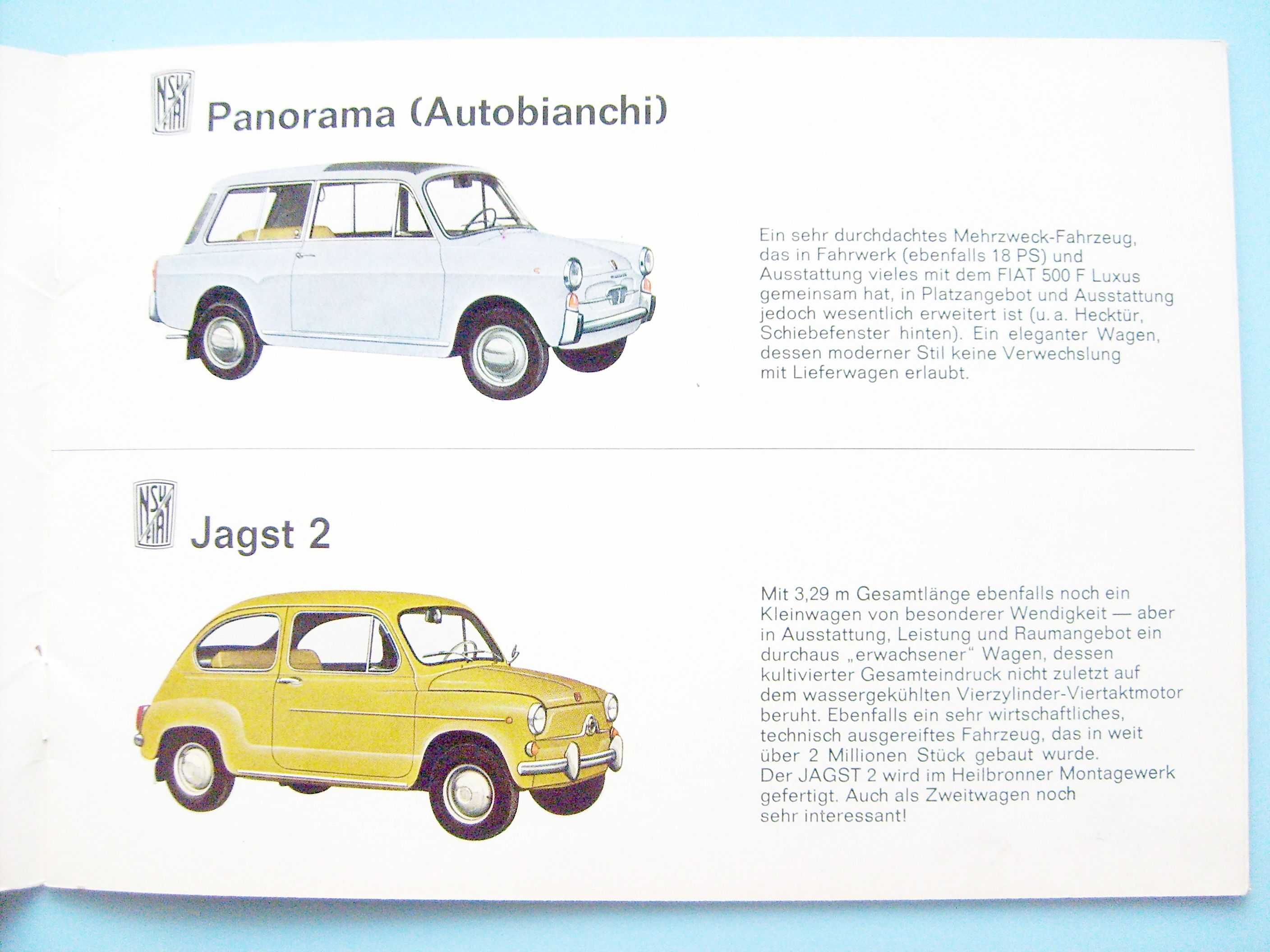 NSU / FIAT prospekt 1965 (1967) program produkcji / 12 str., stan BDB-