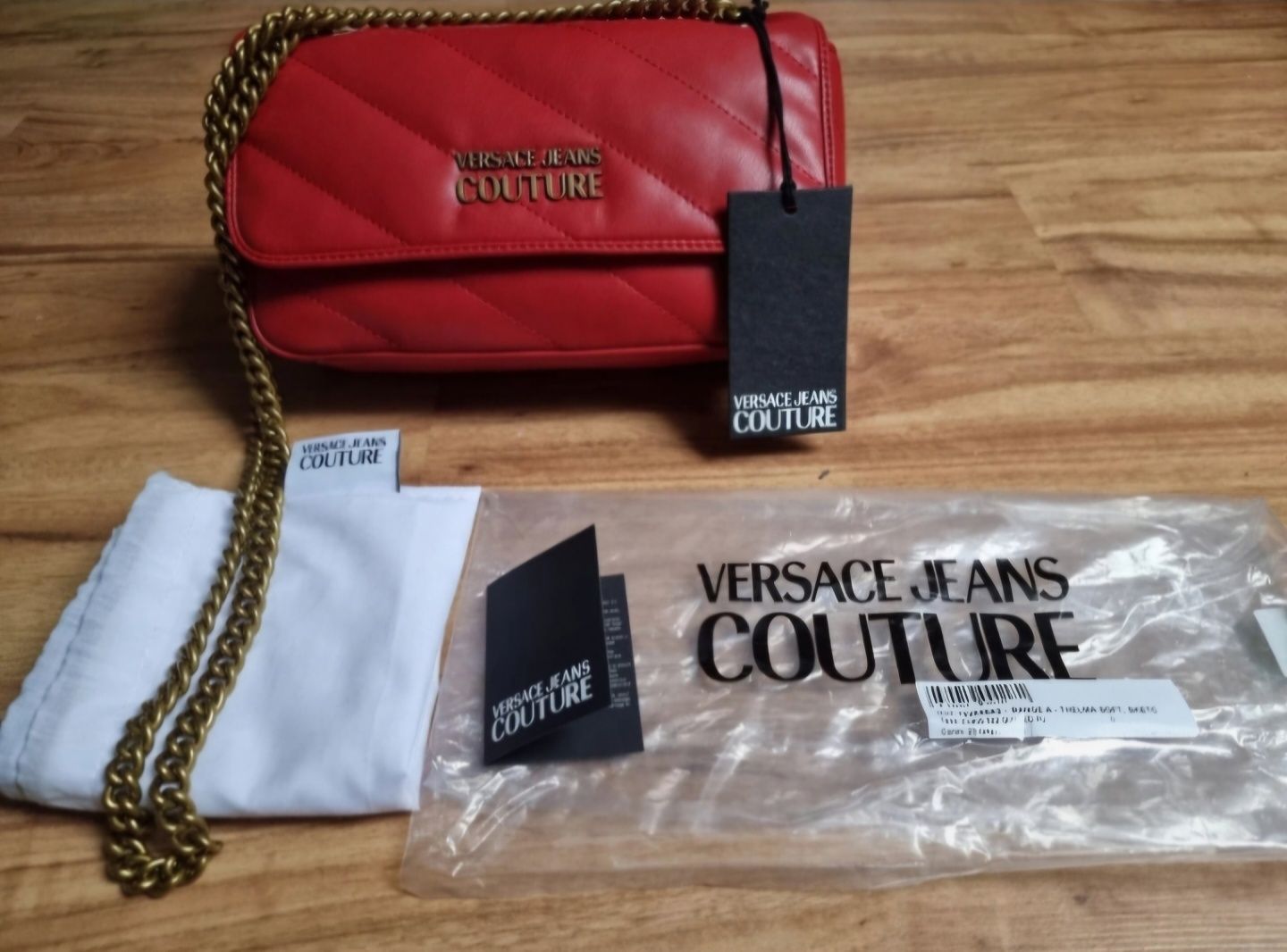 Torebka Versace Jens couture ciemno czerwona