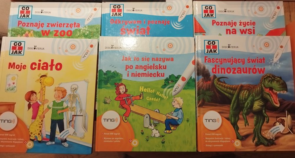 Ting mówiący długopis zestaw 8 książek gra karty